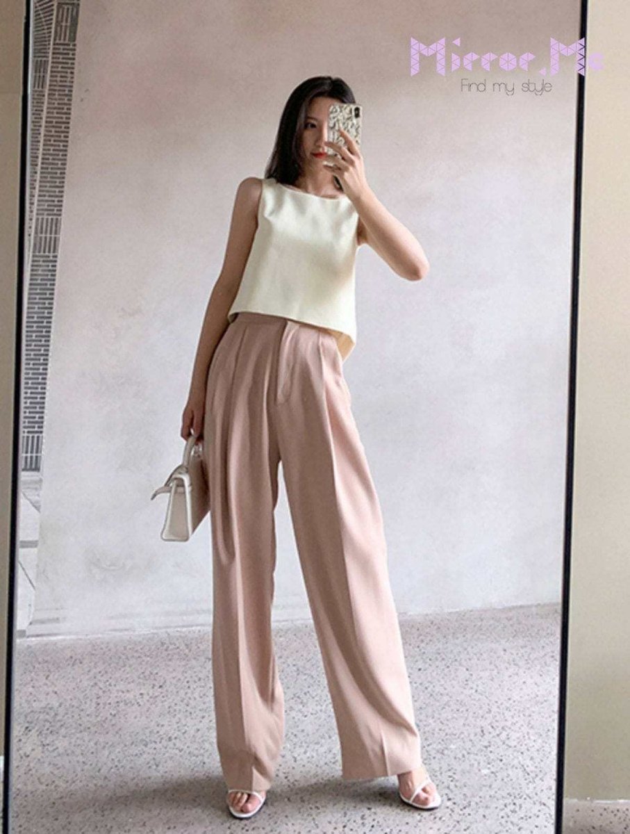 <Sサイズ即納>【動画あり】かすみピンクハイウエストワイドレッグパンツ - select store mirror me<Sサイズ即納>【動画あり】かすみピンクハイウエストワイドレッグパンツ194555479mirror meselect store mirror me194555479【即納】S