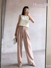 <Sサイズ即納>【動画あり】かすみピンクハイウエストワイドレッグパンツ - select store mirror me<Sサイズ即納>【動画あり】かすみピンクハイウエストワイドレッグパンツ194555479mirror meselect store mirror me194555479【即納】S