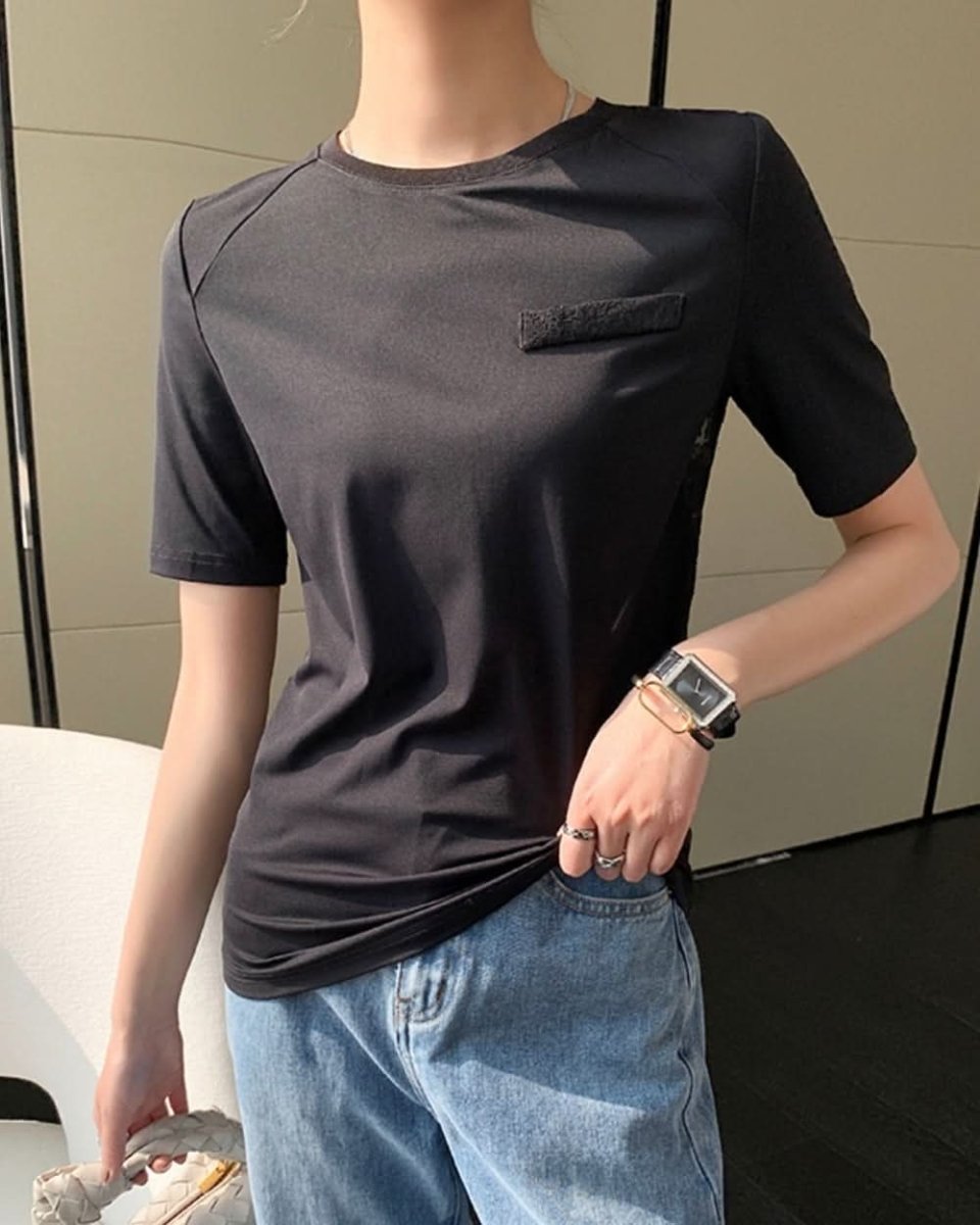【動画あり】バックシースルーレース切り替えTシャツ - select store mirror me【動画あり】バックシースルーレース切り替えTシャツ132628832mirror meselect store mirror me132628832S