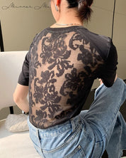 【動画あり】バックシースルーレース切り替えTシャツ - select store mirror me【動画あり】バックシースルーレース切り替えTシャツ132628832mirror meselect store mirror me132628832S