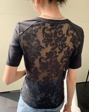 【動画あり】バックシースルーレース切り替えTシャツ - select store mirror me【動画あり】バックシースルーレース切り替えTシャツ132628832mirror meselect store mirror me132628832S