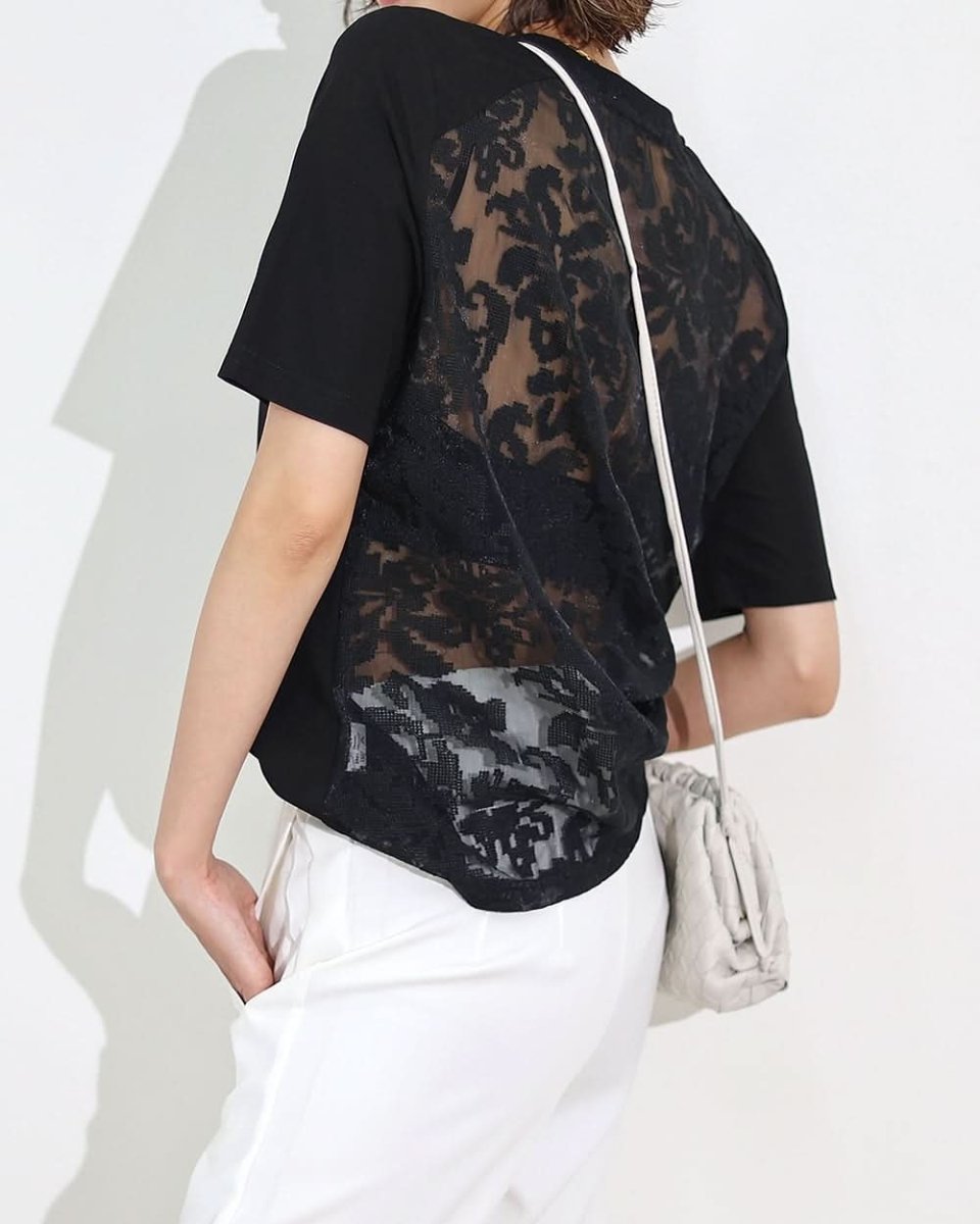 【動画あり】バックシースルーレース切り替えTシャツ - select store mirror me【動画あり】バックシースルーレース切り替えTシャツ132628832mirror meselect store mirror me132628832S