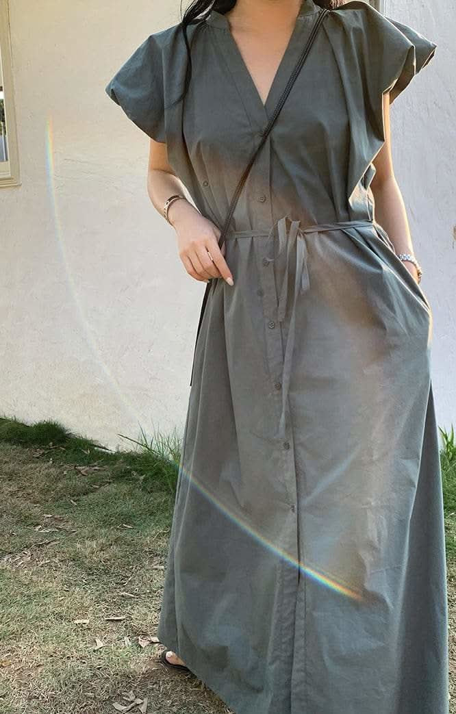 【動画あり】Vネックラフシルエットロングワンピース 3色展開 - select store mirror me【動画あり】Vネックラフシルエットロングワンピース 3色展開201336230mirror meselect store mirror me201336230ホワイトS