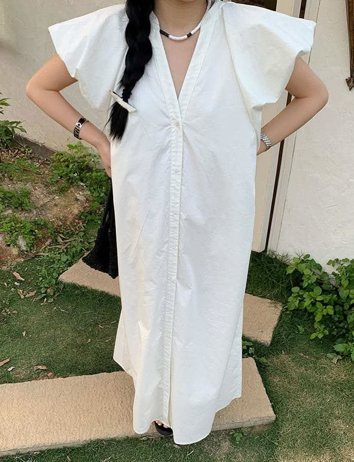 【動画あり】Vネックラフシルエットロングワンピース 3色展開 - select store mirror me【動画あり】Vネックラフシルエットロングワンピース 3色展開201336230mirror meselect store mirror me201336230ホワイトS