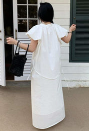 【動画あり】Vネックラフシルエットロングワンピース 3色展開 - select store mirror me【動画あり】Vネックラフシルエットロングワンピース 3色展開201336230mirror meselect store mirror me201336230ホワイトS