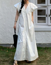 【動画あり】Vネックラフシルエットロングワンピース 3色展開 - select store mirror me【動画あり】Vネックラフシルエットロングワンピース 3色展開201336230mirror meselect store mirror me201336230ホワイトS