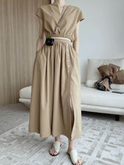 Vネックトップス&サイドボタンスカート2点セット 2色展開 - select store mirror meVネックトップス&サイドボタンスカート2点セット 2色展開178971836mirror meselect store mirror me178971836ベージュS