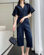 【動画あり】Vネックスリットクロップド丈ワイドロンパース - select store mirror me【動画あり】Vネックスリットクロップド丈ワイドロンパース132635354mirror meselect store mirror me132635354S