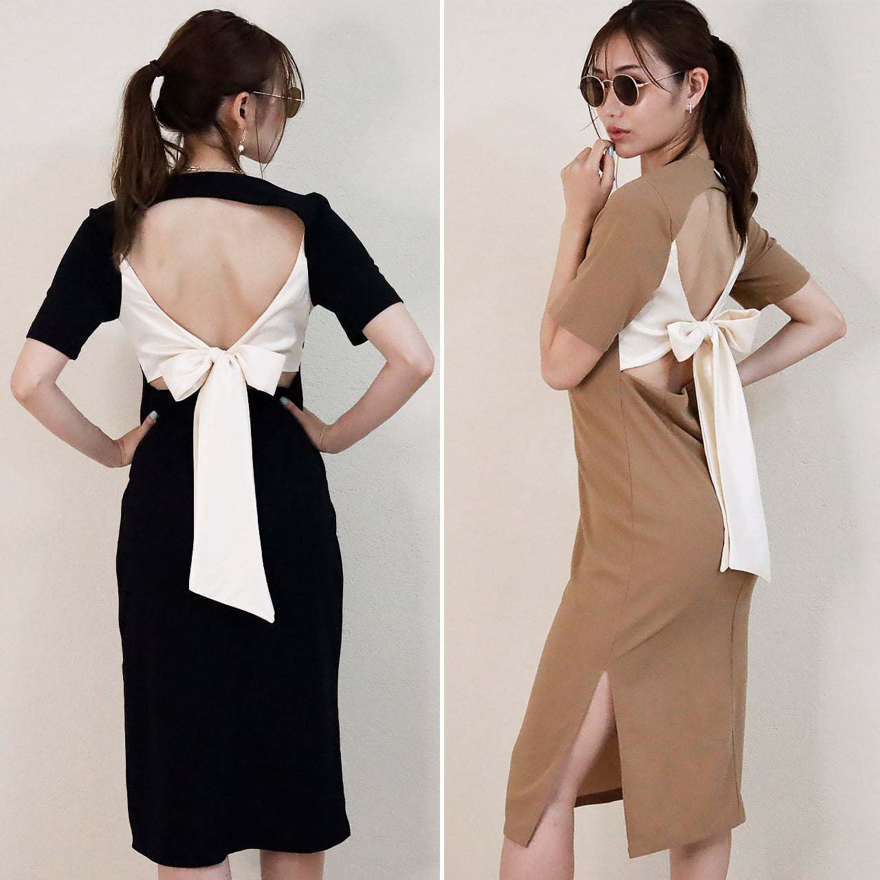 ＜ベージュ１点即納＞【動画あり】オープンバックバイカラーリボンワンピース　２色展開 - select store mirror me＜ベージュ１点即納＞【動画あり】オープンバックバイカラーリボンワンピース　２色展開194477774mirror meselect store mirror me194477774【即納】ベージュ M