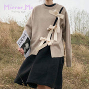 ＜ベージュ１点即納＞フロントデザインカットリボンニット　２色展開 - select store mirror me＜ベージュ１点即納＞フロントデザインカットリボンニット　２色展開194480938mirror meselect store mirror me194480938ベージュXS