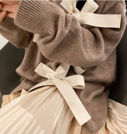 ＜ベージュ１点即納＞フロントデザインカットリボンニット　２色展開 - select store mirror me＜ベージュ１点即納＞フロントデザインカットリボンニット　２色展開194480938mirror meselect store mirror me194480938ベージュXS