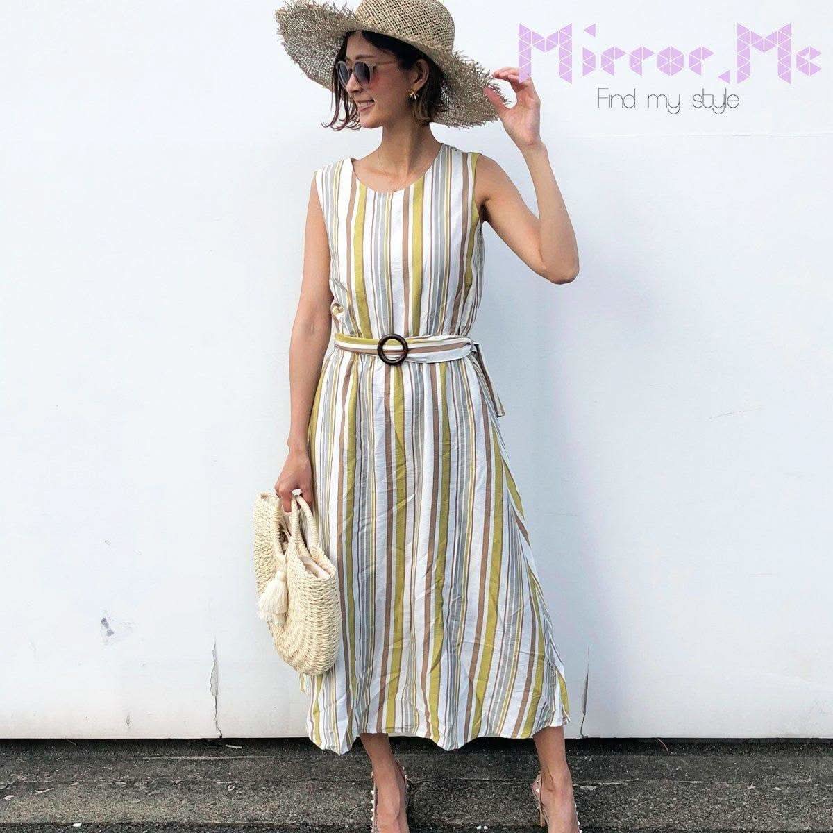 ＜イエローラスト１点即納＞マルチストライプレーヨンワンピース　４色展開 - select store mirror me＜イエローラスト１点即納＞マルチストライプレーヨンワンピース　４色展開52694202mirror meselect store mirror me52694202【即納】イエロー
