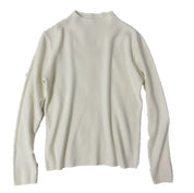 シンプルモックネックニットトップス　１０色展開 mirror me