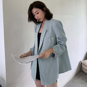 エメラルドブルーサイドビッグスリットジャケット - select store mirror meエメラルドブルーサイドビッグスリットジャケット102061459mirror meselect store mirror me102061459S