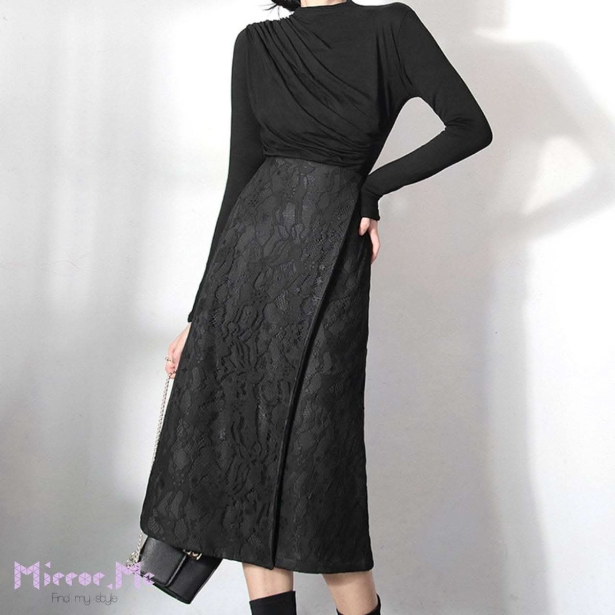 ブラックフラワーヴィンテージレースラップスカート - select store mirror meブラックフラワーヴィンテージレースラップスカート102064915mirror meselect store mirror me102064915S
