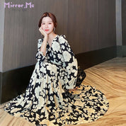 シックブラックバイカラーフラワーワンピース - select store mirror meシックブラックバイカラーフラワーワンピース105943198mirror meselect store mirror me105943198S