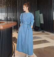 【動画あり】ノーカラーフロントポケットデザインデニムワンピース - select store mirror me【動画あり】ノーカラーフロントポケットデザインデニムワンピース105974149mirror meselect store mirror me105974149S