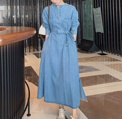 【動画あり】ノーカラーフロントポケットデザインデニムワンピース - select store mirror me【動画あり】ノーカラーフロントポケットデザインデニムワンピース105974149mirror meselect store mirror me105974149S
