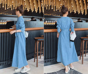 【動画あり】ノーカラーフロントポケットデザインデニムワンピース - select store mirror me【動画あり】ノーカラーフロントポケットデザインデニムワンピース105974149mirror meselect store mirror me105974149S