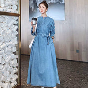 【動画あり】ノーカラーフロントポケットデザインデニムワンピース - select store mirror me【動画あり】ノーカラーフロントポケットデザインデニムワンピース105974149mirror meselect store mirror me105974149S