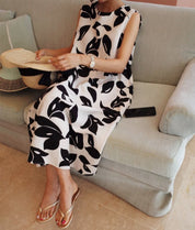 シックリーフ柄ノースリーブラフワンピース - select store mirror meシックリーフ柄ノースリーブラフワンピース109713424mirror meselect store mirror me109713424S