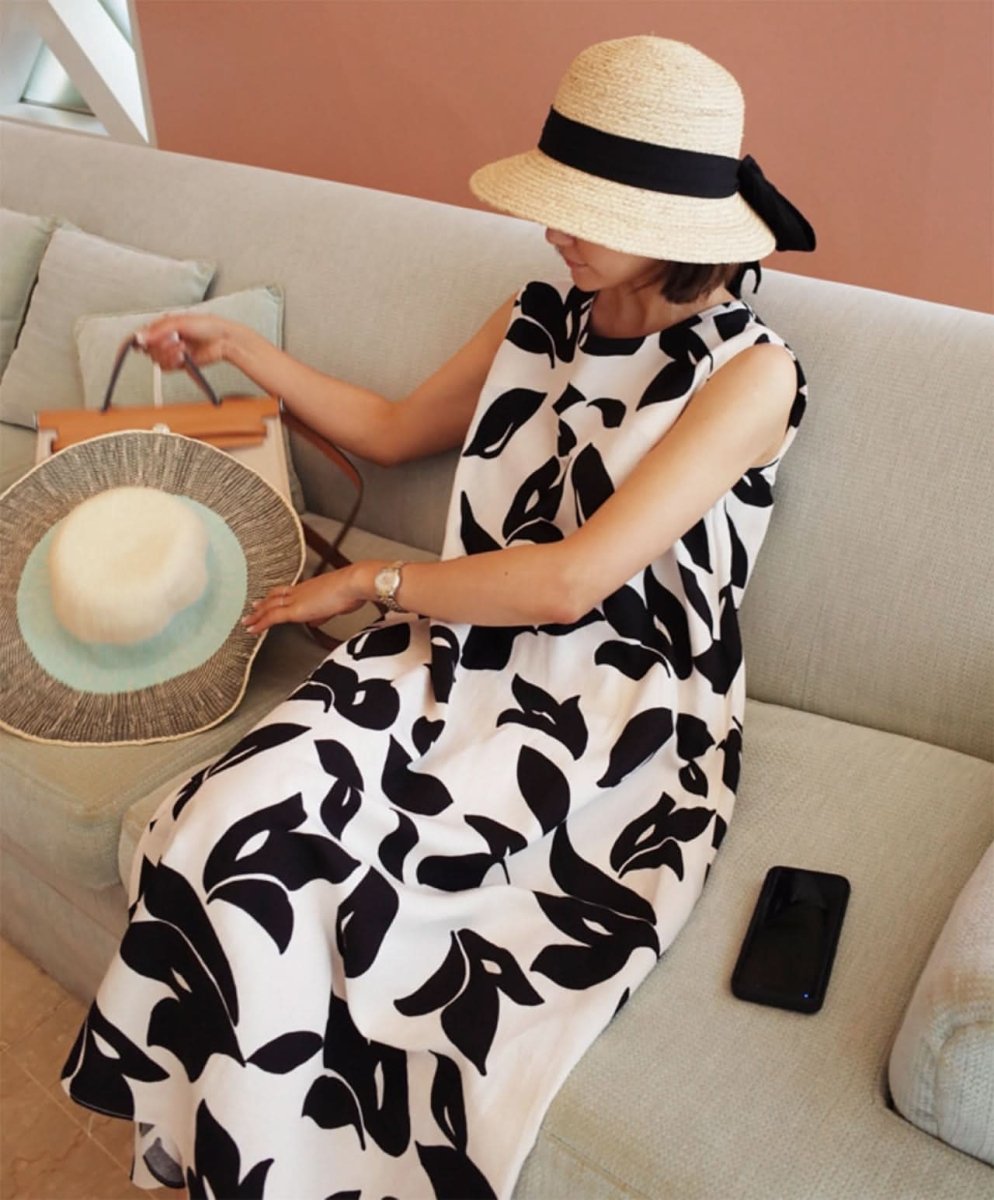 シックリーフ柄ノースリーブラフワンピース - select store mirror meシックリーフ柄ノースリーブラフワンピース109713424mirror meselect store mirror me109713424S
