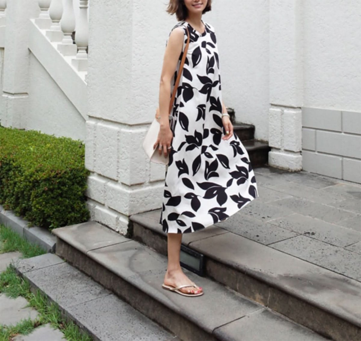 シックリーフ柄ノースリーブラフワンピース - select store mirror meシックリーフ柄ノースリーブラフワンピース109713424mirror meselect store mirror me109713424S
