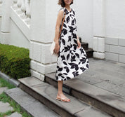 シックリーフ柄ノースリーブラフワンピース - select store mirror meシックリーフ柄ノースリーブラフワンピース109713424mirror meselect store mirror me109713424S
