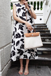 シックリーフ柄ノースリーブラフワンピース - select store mirror meシックリーフ柄ノースリーブラフワンピース109713424mirror meselect store mirror me109713424S