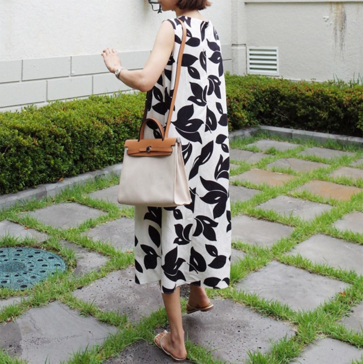 シックリーフ柄ノースリーブラフワンピース - select store mirror meシックリーフ柄ノースリーブラフワンピース109713424mirror meselect store mirror me109713424S