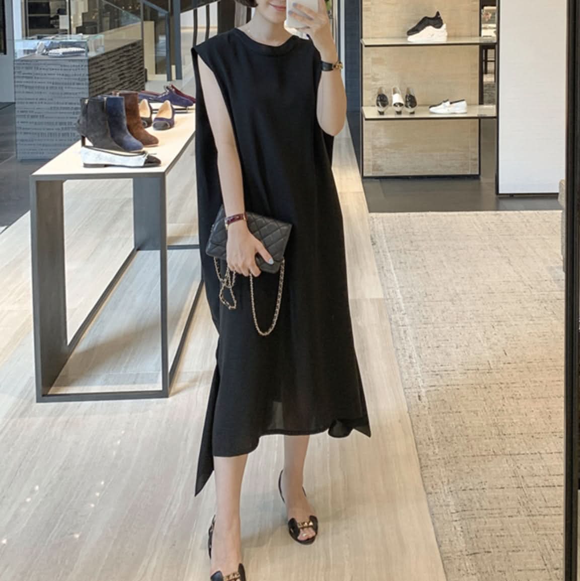 バックデザインカットアシンメトリーブラックワンピース - select store mirror meバックデザインカットアシンメトリーブラックワンピース109734902mirror meselect store mirror me109734902S