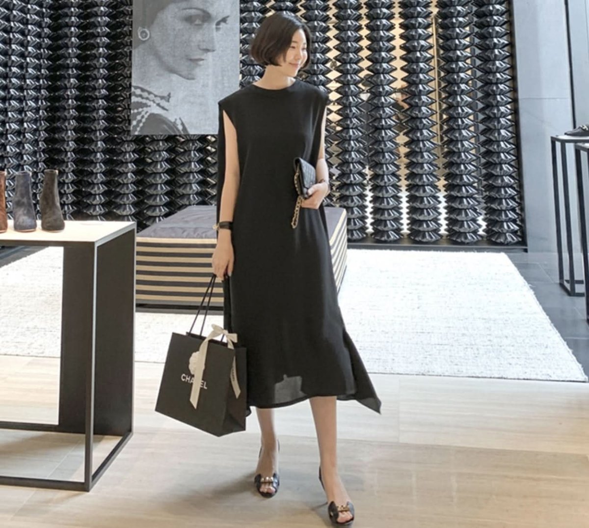 バックデザインカットアシンメトリーブラックワンピース - select store mirror meバックデザインカットアシンメトリーブラックワンピース109734902mirror meselect store mirror me109734902S
