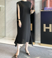 バックデザインカットアシンメトリーブラックワンピース - select store mirror meバックデザインカットアシンメトリーブラックワンピース109734902mirror meselect store mirror me109734902S
