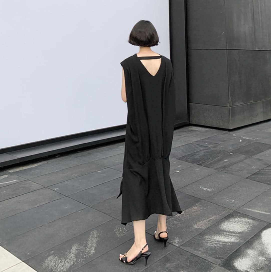 バックデザインカットアシンメトリーブラックワンピース - select store mirror meバックデザインカットアシンメトリーブラックワンピース109734902mirror meselect store mirror me109734902S