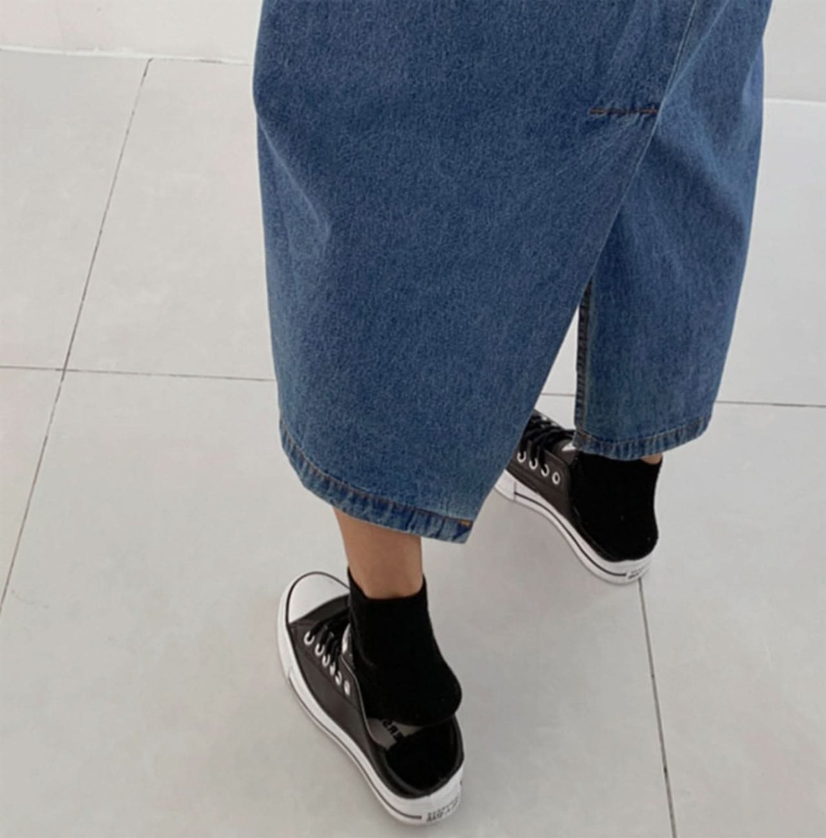 スリットネック七分丈デニムワンピース - select store mirror meスリットネック七分丈デニムワンピース109738875mirror meselect store mirror me109738875S