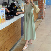 ピスタチオグリーン変形ウエストタックワンピース - select store mirror meピスタチオグリーン変形ウエストタックワンピース109745577mirror meselect store mirror me109745577S