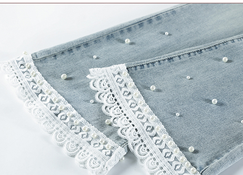 ハイウエストパールフレアジーンズ