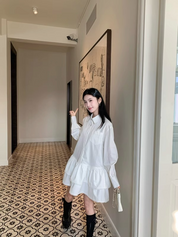 ティアードシャツワンピース