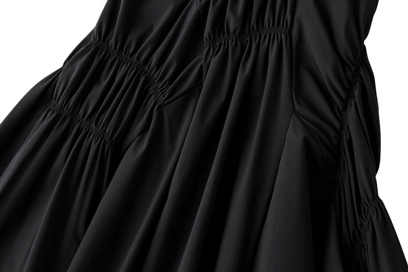 デザインタックフリルAラインスカート　