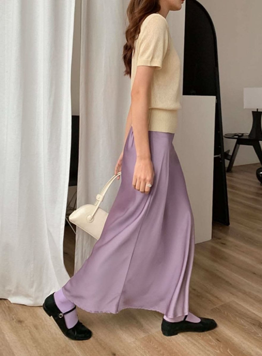 【動画あり】春カラーサテンロングスカート　１１色展開 - select store mirror me【動画あり】春カラーサテンロングスカート　１１色展開199897410mirror meselect store mirror me199897410ホワイトS