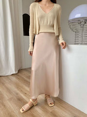 【動画あり】春カラーサテンロングスカート　１１色展開 - select store mirror me【動画あり】春カラーサテンロングスカート　１１色展開199897410mirror meselect store mirror me199897410ホワイトS
