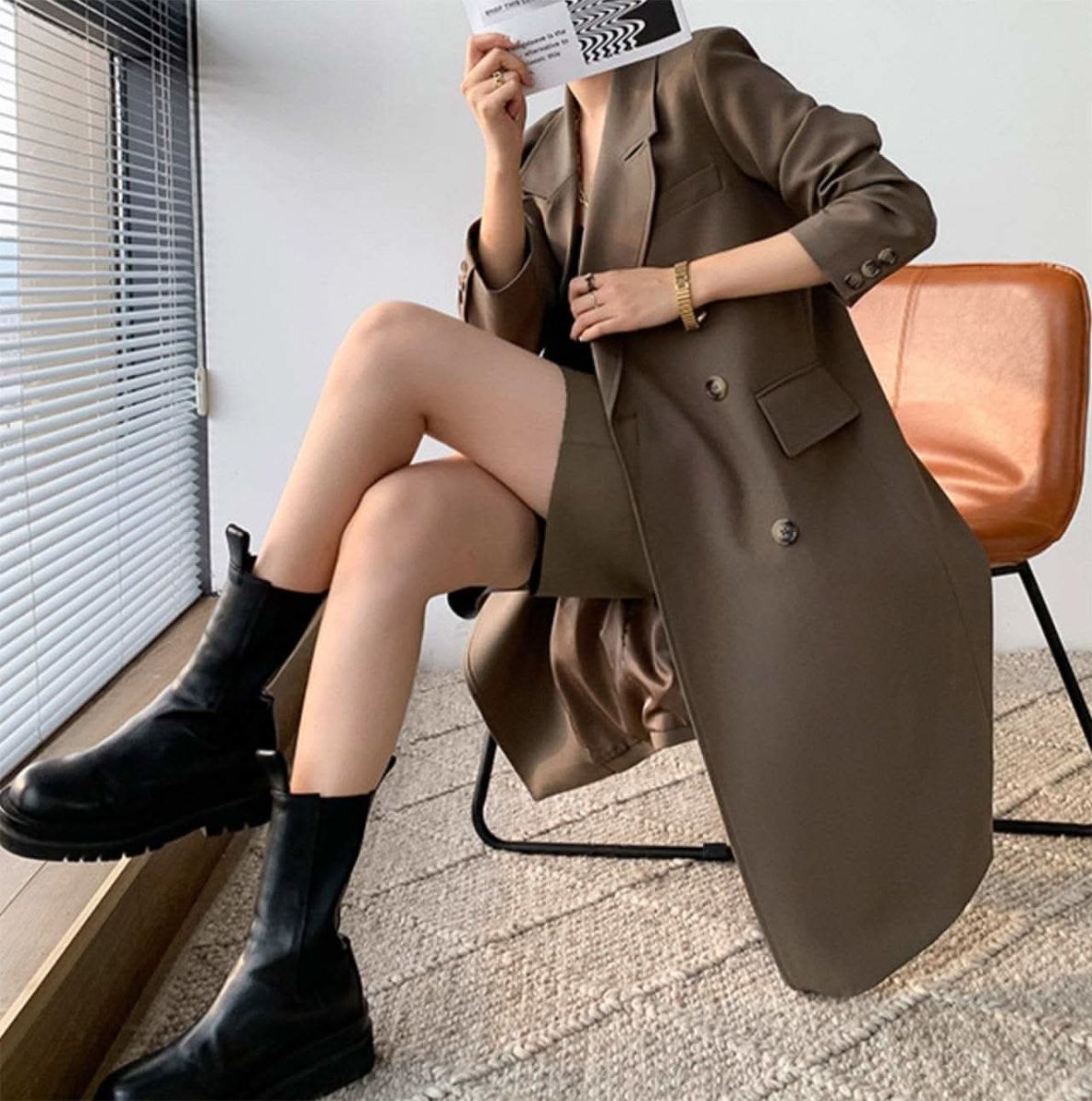 【動画あり】ロング丈グレージュダブルジャケット - select store mirror me【動画あり】ロング丈グレージュダブルジャケット113180191mirror meselect store mirror me113180191S
