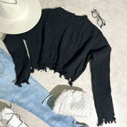 ＜１点即納＞【動画あり】クロップド丈フリンジ春ニットトップス - select store mirror me＜１点即納＞【動画あり】クロップド丈フリンジ春ニットトップスmirror meselect store mirror meフリーサイズ