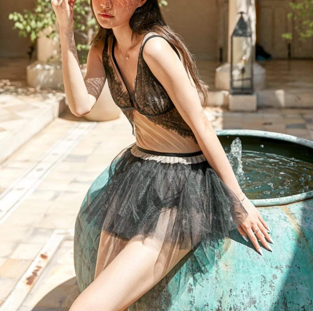 【動画あり】ヌーディーシースルー切り替えブラックレースワンピースビキニ - select store mirror me【動画あり】ヌーディーシースルー切り替えブラックレースワンピースビキニ121797839mirror meselect store mirror me121797839M