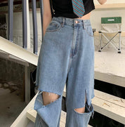ハイダメージカットワイドレッグデニムパンツ - select store mirror meハイダメージカットワイドレッグデニムパンツ125224227mirror meselect store mirror me125224227S