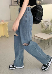 ハイダメージカットワイドレッグデニムパンツ - select store mirror meハイダメージカットワイドレッグデニムパンツ125224227mirror meselect store mirror me125224227S