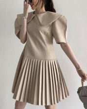 フラットカラー切り替えプリーツワンピース - select store mirror meフラットカラー切り替えプリーツワンピース128839754mirror meselect store mirror me128839754S