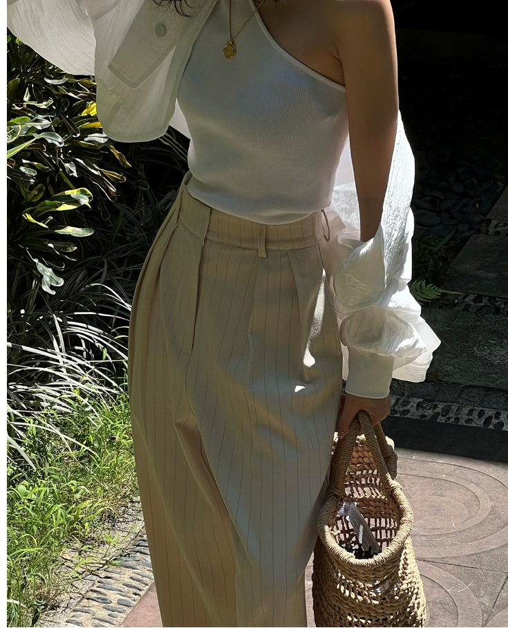 ワイドレックストライプパンツ