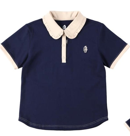 ［cavalluccio marino］Women Cotton Polo Shirt