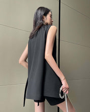 【動画あり】サイドスリットバックルブラックベスト - select store mirror me【動画あり】サイドスリットバックルブラックベスト132414680mirror meselect store mirror me132414680S